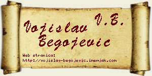 Vojislav Begojević vizit kartica